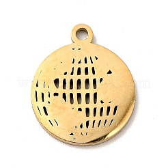 304 Stainless Steel Pendants Ion Plating(IP)&nbsp;STAS-J040-19B-G
