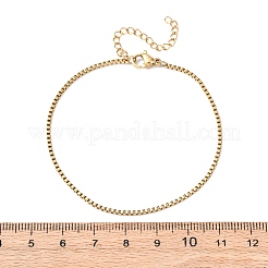 304 Stainless Steel Box Chain Bracelets&nbsp;BJEW-C134-01E-G
