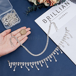4Pcs 2 Styles Glass Rhinestone Boot Strap Chains&nbsp;HJEW-DR00217