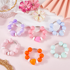 6Pcs 6 Colors Silicone Wine Glass Charms&nbsp;HJEW-SC00137