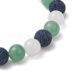 Natural Mixed Gemstone Stretch Bracelets for Men Women&nbsp;BJEW-JB12492