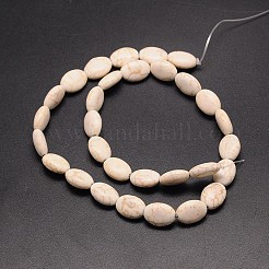 Synthetical Dyed Turquoise Oval Bead Strand&nbsp;G-P083-89B