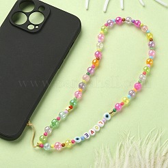 Word LOVE Acrylic Mobile Straps&nbsp;HJEW-YW0001-04