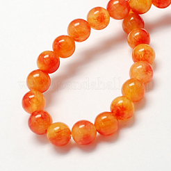 Two Tone Natural Jade Bead Strands&nbsp;G-R165-12mm-02