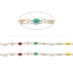Brass Handmade Beaded Chains&nbsp;CHC-M021-18LG