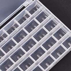 2 Boxes 25 Compartments Polypropylene(PP) Plastic Sewing Machine Bobbins with Storage Case&nbsp;CON-SZ0001-17