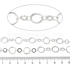 304 Stainless Steel Ring Link Chains&nbsp;CHS-G044-05P-01
