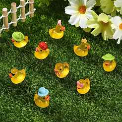 40Pcs 8 Styles Resin Duck Miniature Model&nbsp;AJEW-CJ0001-82