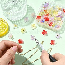 80Pcs 8 Colors Gradient Color Glass Pendants&nbsp;PALLOY-CJ00067