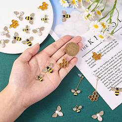 24Pcs 4 Style Alloy Enamel Pendants&nbsp;FIND-SZ0002-30