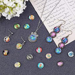 100Pcs Glass Cabochons&nbsp;GGLA-NB0001-10
