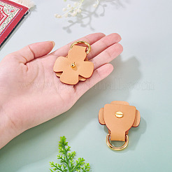 Flower Cowhide Suspension Clasps&nbsp;FIND-TAC0036-055G-01