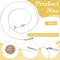 1MM 304 Stainless Boston Link Chain Adjustable Slider Necklaces&nbsp;NJEW-WH0016-98