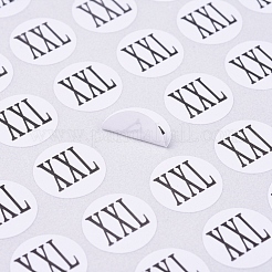 XXL Sizes Clothing Size Round Sticker Labels&nbsp;AJEW-WH0014-76C