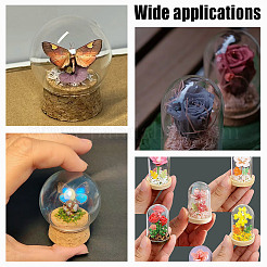 6 Sets 6 Styles Iridescent Glass Dome Cover&nbsp;DJEW-NB0001-36