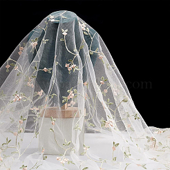 Polyester Mesh Embroidered Lace Trim&nbsp;OCOR-WH0073-72