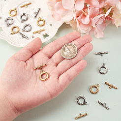 10Set 2 Colors Ion Plating(IP) 304 Stainless Steel Toggle Clasps&nbsp;STAS-CJ0001-205
