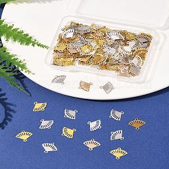 200Pcs 5 Colors Brass Laser Cut Hollow Connector Charms&nbsp;KK-FS0001-71