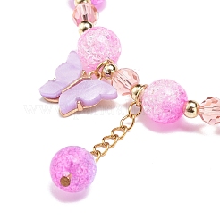 Bling Acrylic & Glass Beaded Stretch Bracelet&nbsp;BJEW-JB08540