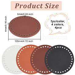 4Pcs 4 Colors Litchi Grain PU Leather Bag Bottoms&nbsp;FIND-PH0007-10