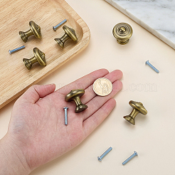 Flat Round Zinc Alloy Drawer Cabinet Door Handles&nbsp;AJEW-WH0696-884A