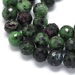 Natural Ruby in Zoisite Beads Strands&nbsp;G-B165-A04-10mm