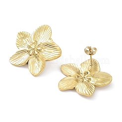 Flower 304 Stainless Steel Stud Earrings&nbsp;EJEW-L267-002G