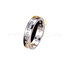 Brass Pave Clear Cubic Zirconia Finger Rings for Women&nbsp;WG988A2-02