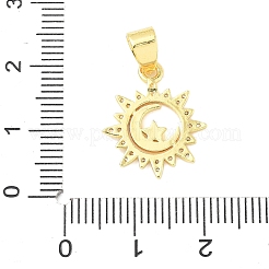 Brass Micro Pave Cubic Zirconia Pendants&nbsp;KK-D357-16E-G