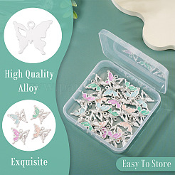 20Pcs 4 Colors Alloy Enamel Pendants&nbsp;ENAM-TA0003-29S