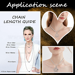 30Pcs 304 Stainless Steel Flat Cable Chain Necklaces Set for Men Women&nbsp;STAS-BBC0004-99A