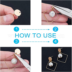 Brass Stud Earring Findings&nbsp;KK-BC0006-03G