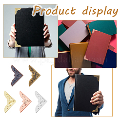 100Pcs 5 Colors Floral Pattern Iron Book Corner Guards&nbsp;FIND-FH0007-45