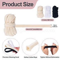 15M 3 Colors Flat Cotton Hollow Cord&nbsp;OCOR-TA0002-91