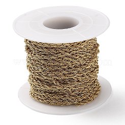 Ion Plating(IP) 304 Stainless Steel Rope Chains&nbsp;CHS-G027-08B-G