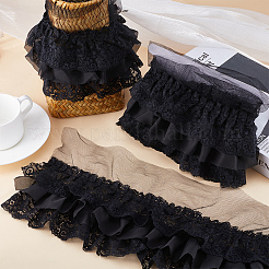 2 Yards 3 Layer Pleated Chiffon Lace Trim&nbsp;OCOR-GF0003-32