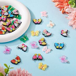 44pcs 11 styles Opaque & Transparent Resin Pendants&nbsp;RESI-TA0001-82
