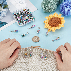 48Pcs Acrylic Pendant Locking Stitch Markers&nbsp;HJEW-PH02079