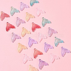 24Pcs 6 Colors Transparent Spray Painted Glass Pendants&nbsp;GLAA-FS0001-90