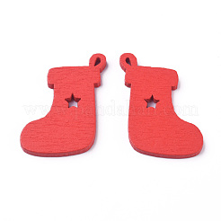 Natural Poplar Wood Pendants&nbsp;WOOD-D010-13A