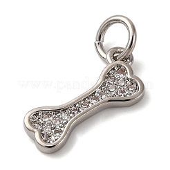 Brass Micro Pave Cubic Zirconia Pendants&nbsp;KK-P308-59P