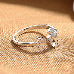 Brass Cuff Open Rings for Women&nbsp;WGDB5DF-01