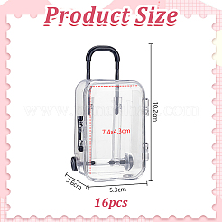 16Pcs Luggage Cases Plastic Candy Gift Storage Tote Boxes&nbsp;CON-HY0001-10