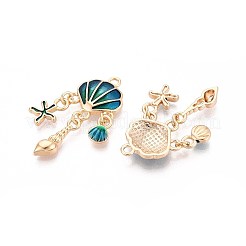 Brass Enamel Pendants&nbsp;KK-T071-29G