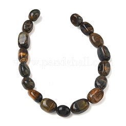 Dyed Natural Yellow and Blue Tiger Eye Beads Strands&nbsp;G-C286-A11