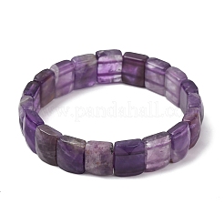 Natural Amethyst Beaded Stretch Bracelets for Unisex&nbsp;G-K303-02D