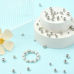 200Pcs 4 Styles Rack Plating and PVD Vacuum Plating Brass Round Spacer Beads&nbsp;KK-CJ0001-91