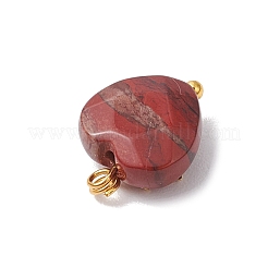 9Pcs 9 Styles Natural Rose Quartz & Natural Red Rainbow Jasper & Cherry Quartz Glass Faceted Heart Charms with Brass Sun Star Moon Slices&nbsp;PALLOY-JF03283