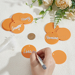100Pcs Flat Round PVC Blank Price Tags&nbsp;ODIS-SP0001-10B
