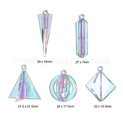 10Pcs 5 Style Transparent Acrylic Pendants&nbsp;KY-LS0001-07